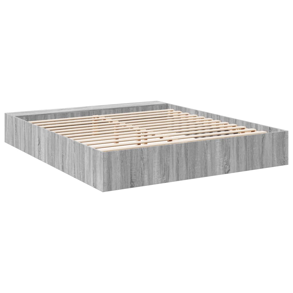 Cadre de lit sans matelas sonoma gris 200x200 cm - XIOS