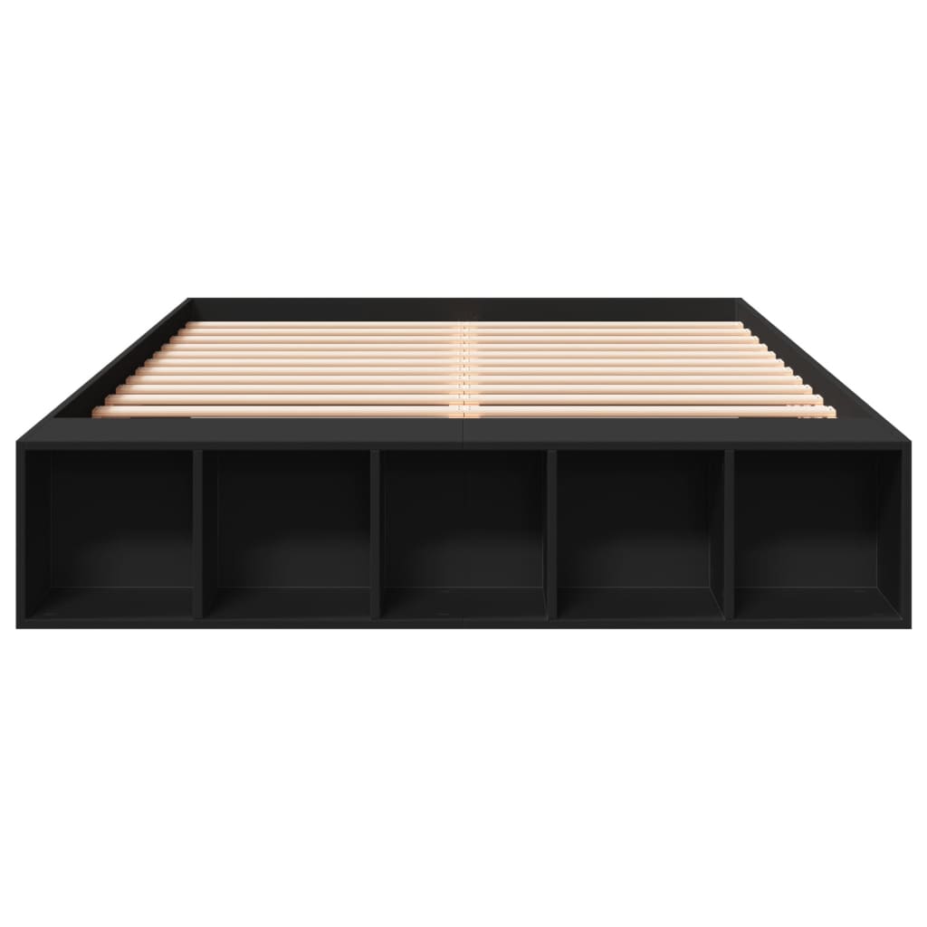 Cadre de lit sans matelas noir 150x200 cm - XIOS