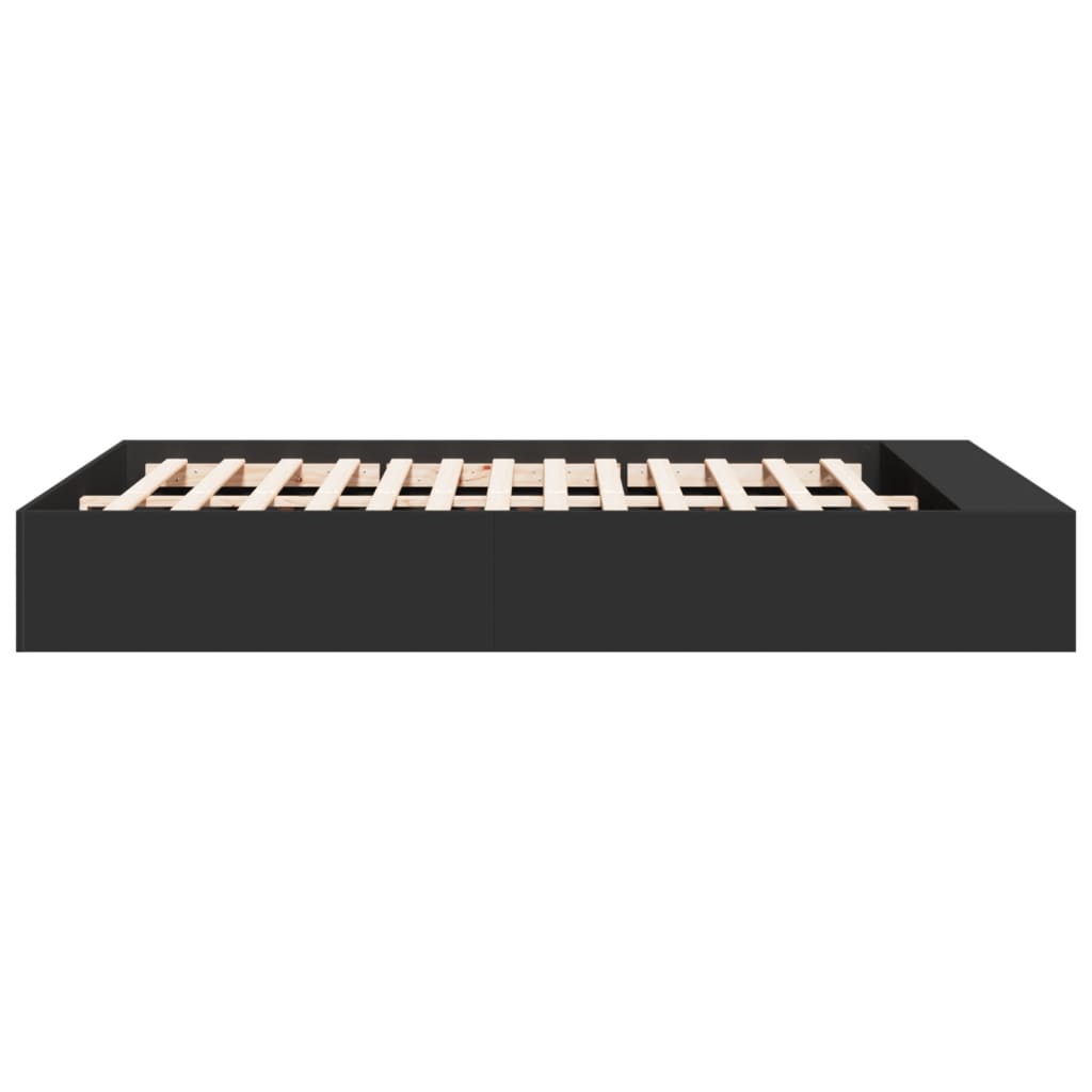 Cadre de lit sans matelas noir 150x200 cm - XIOS