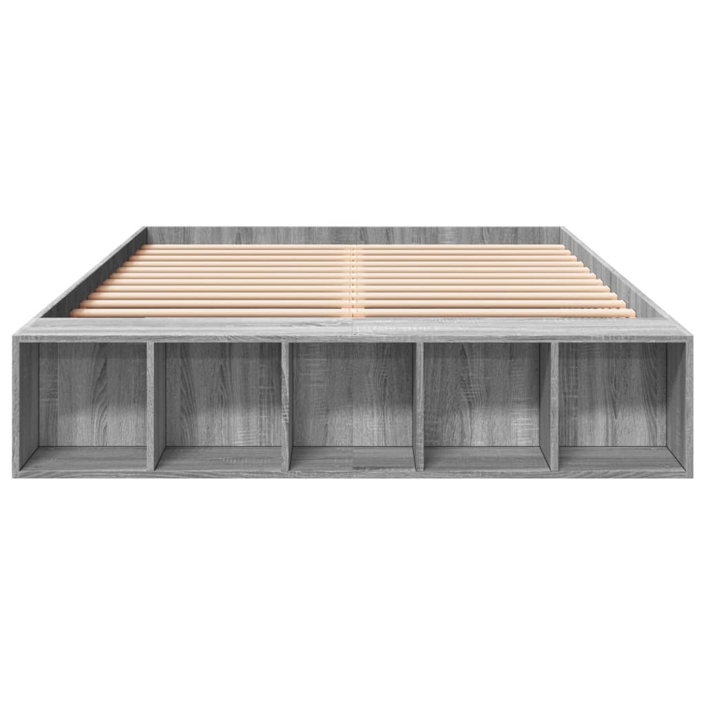 Cadre de lit sans matelas sonoma gris 140x200 cm - XIOS