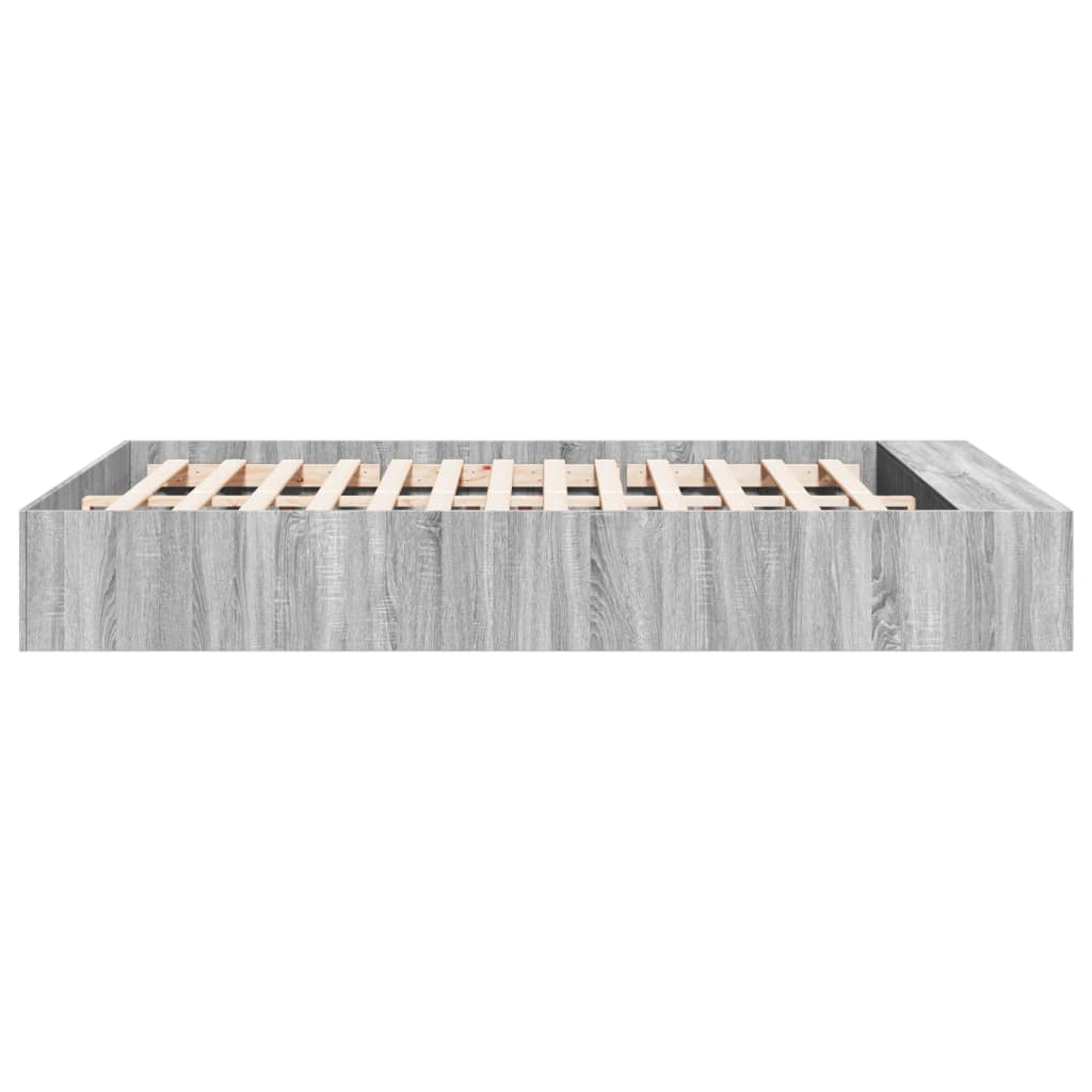 Cadre de lit sans matelas sonoma gris 140x200 cm - XIOS
