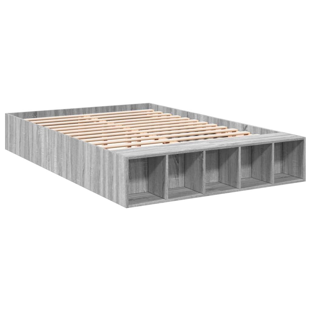 Cadre de lit sans matelas sonoma gris 135x190 cm - XIOS