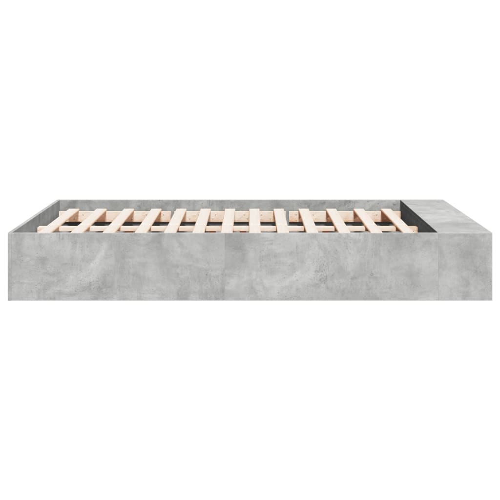 Cadre de lit sans matelas gris béton 120x190 cm - XIOS