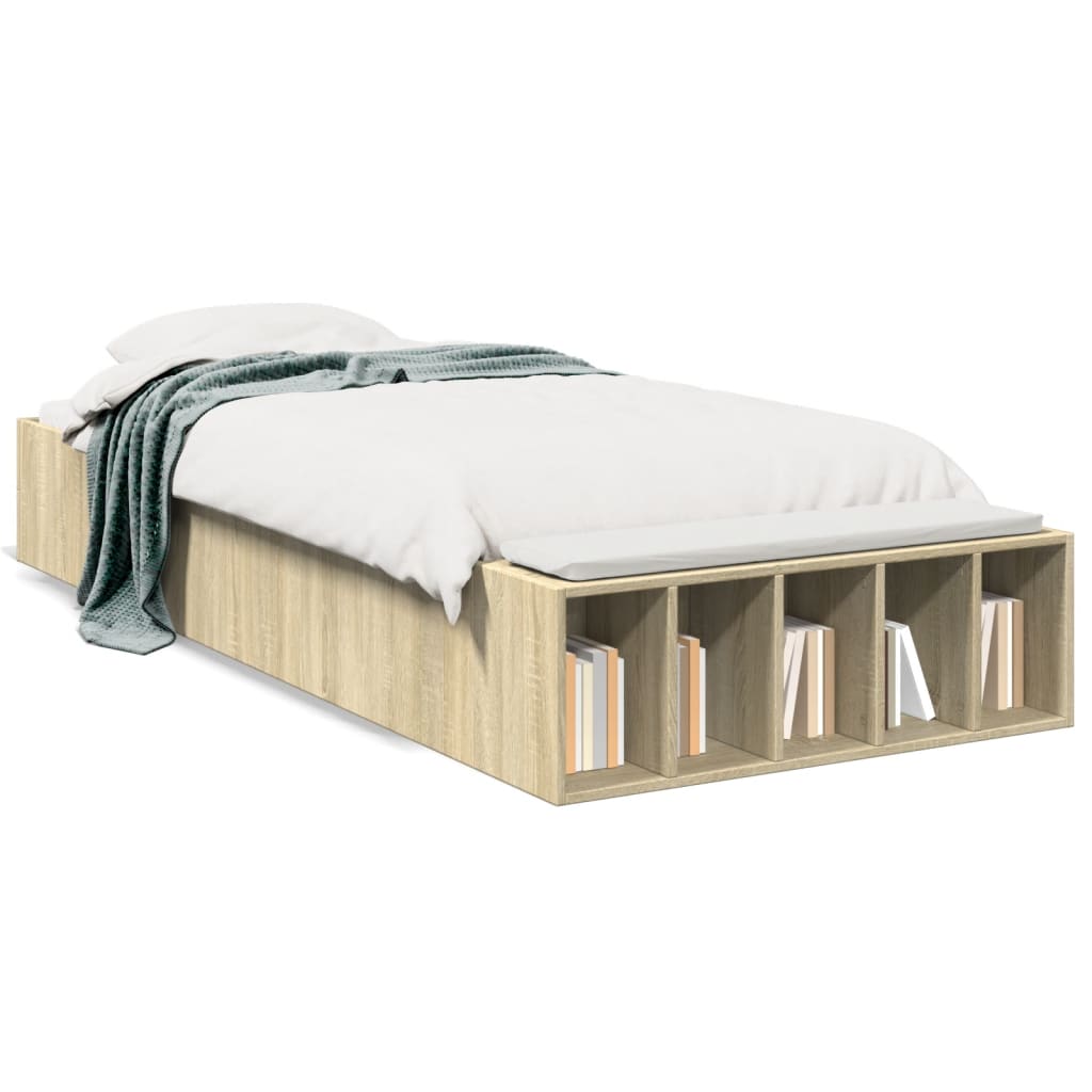 Cadre de lit sans matelas chêne sonoma 100x200 cm - XIOS