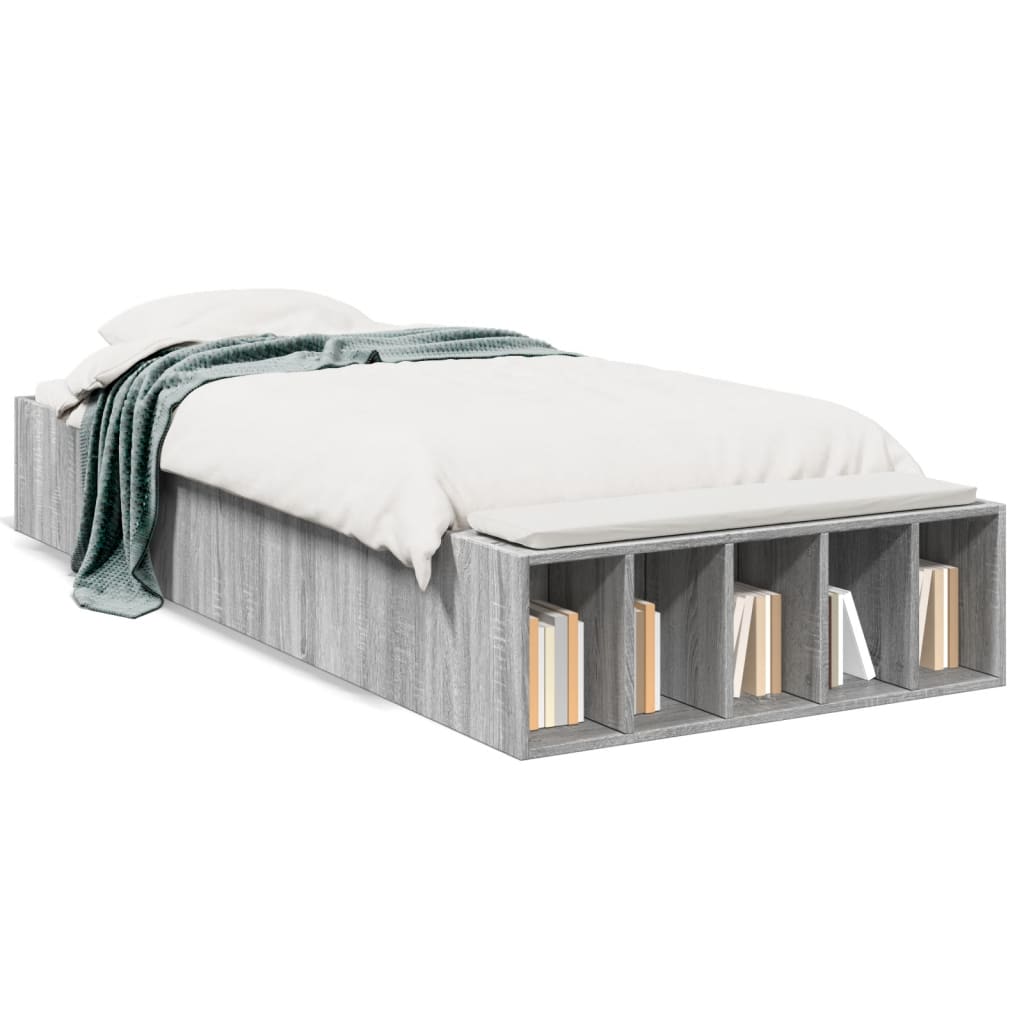 Cadre de lit sans matelas sonoma gris 100x200 cm - XIOS