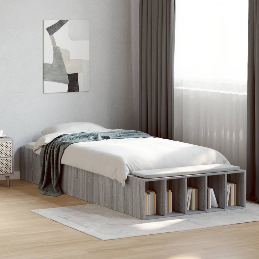Cadre de lit sans matelas sonoma gris 100x200 cm - XIOS