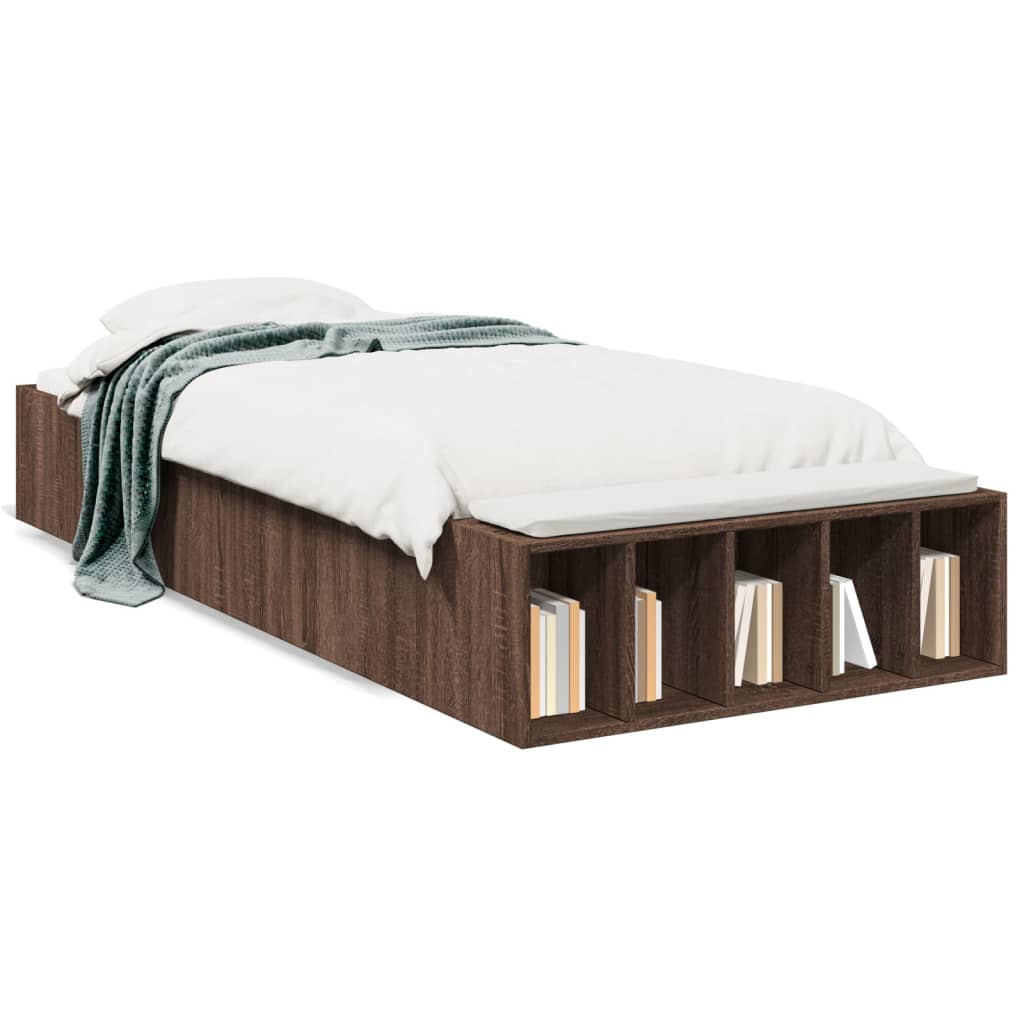 Cadre de lit sans matelas chêne marron 100x200 cm - XIOS