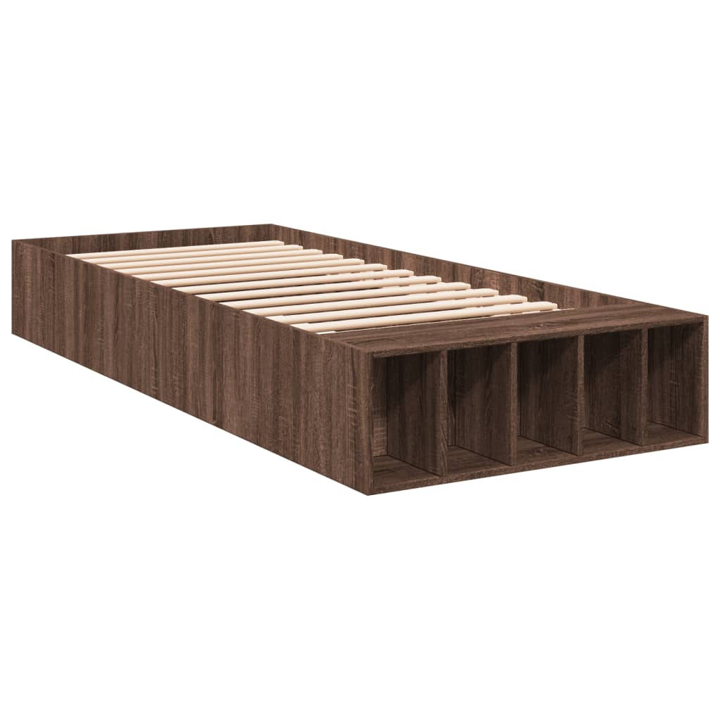 Cadre de lit sans matelas chêne marron 100x200 cm - XIOS
