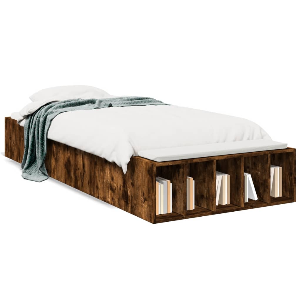 Cadre de lit sans matelas chêne fumé 90x200 cm - XIOS
