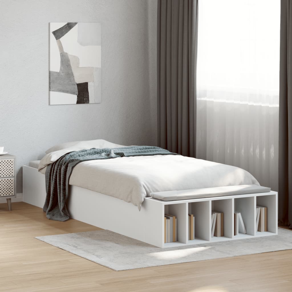 Cadre de lit sans matelas blanc 75x190 cm - XIOS