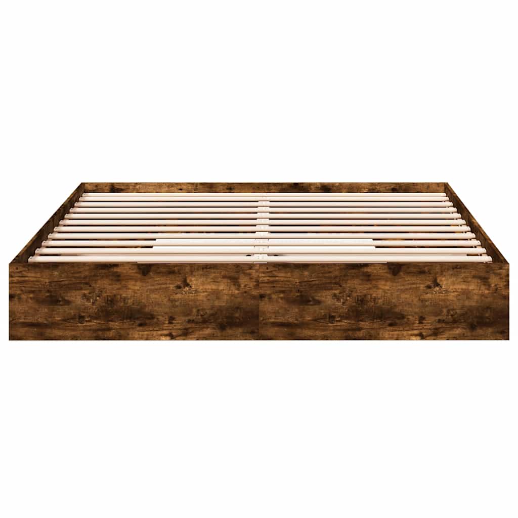 Cadre de lit avec tiroirs sans matelas chêne fumé 180x200 cm - XIOS
