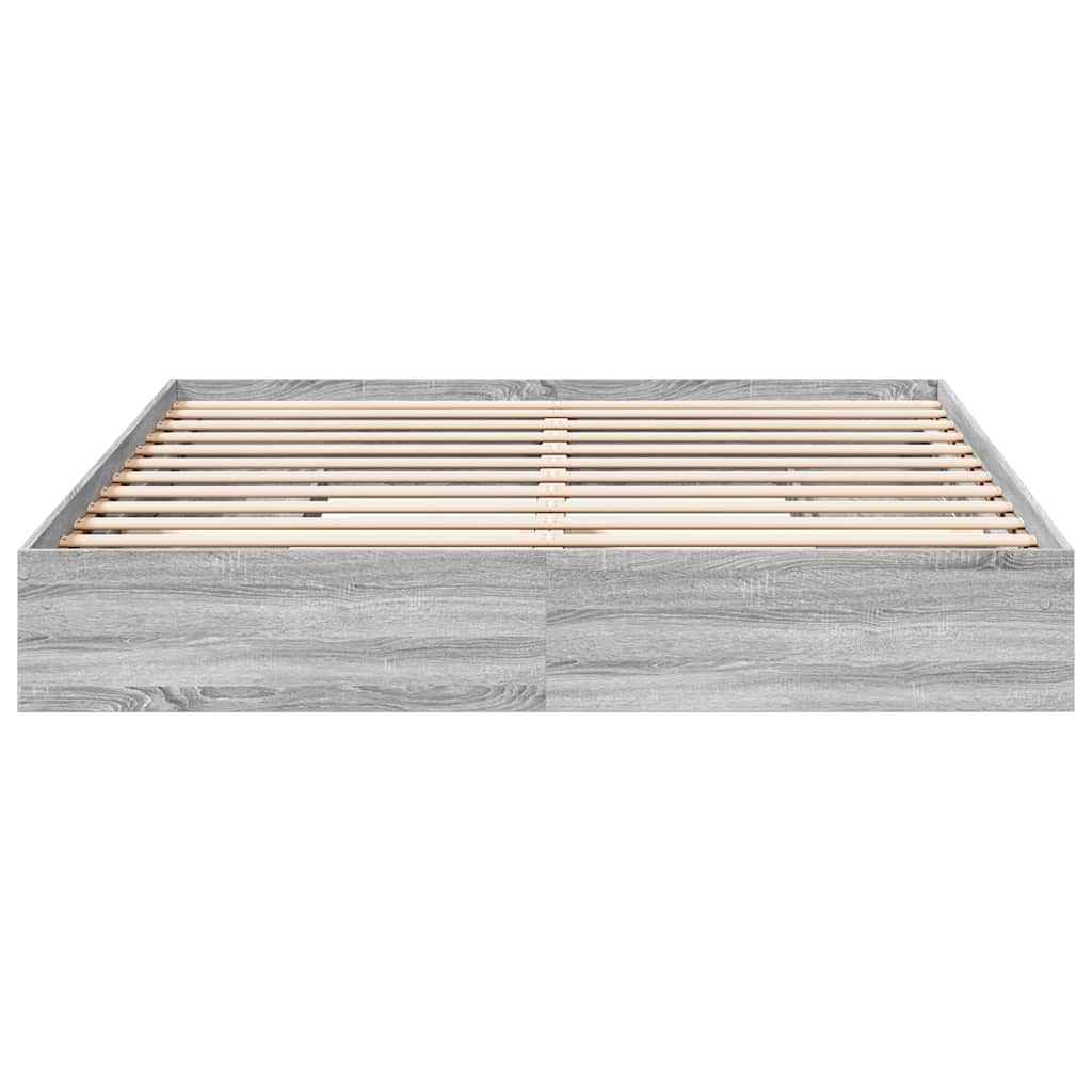 Cadre de lit avec tiroirs sans matelas sonoma gris 180x200 cm - XIOS