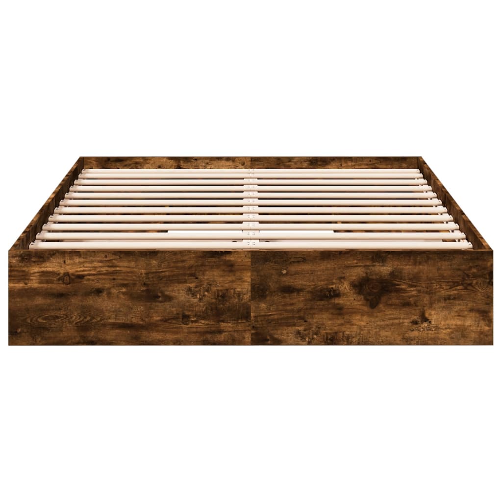 Cadre de lit avec tiroirs sans matelas chêne fumé 160x200 cm - XIOS