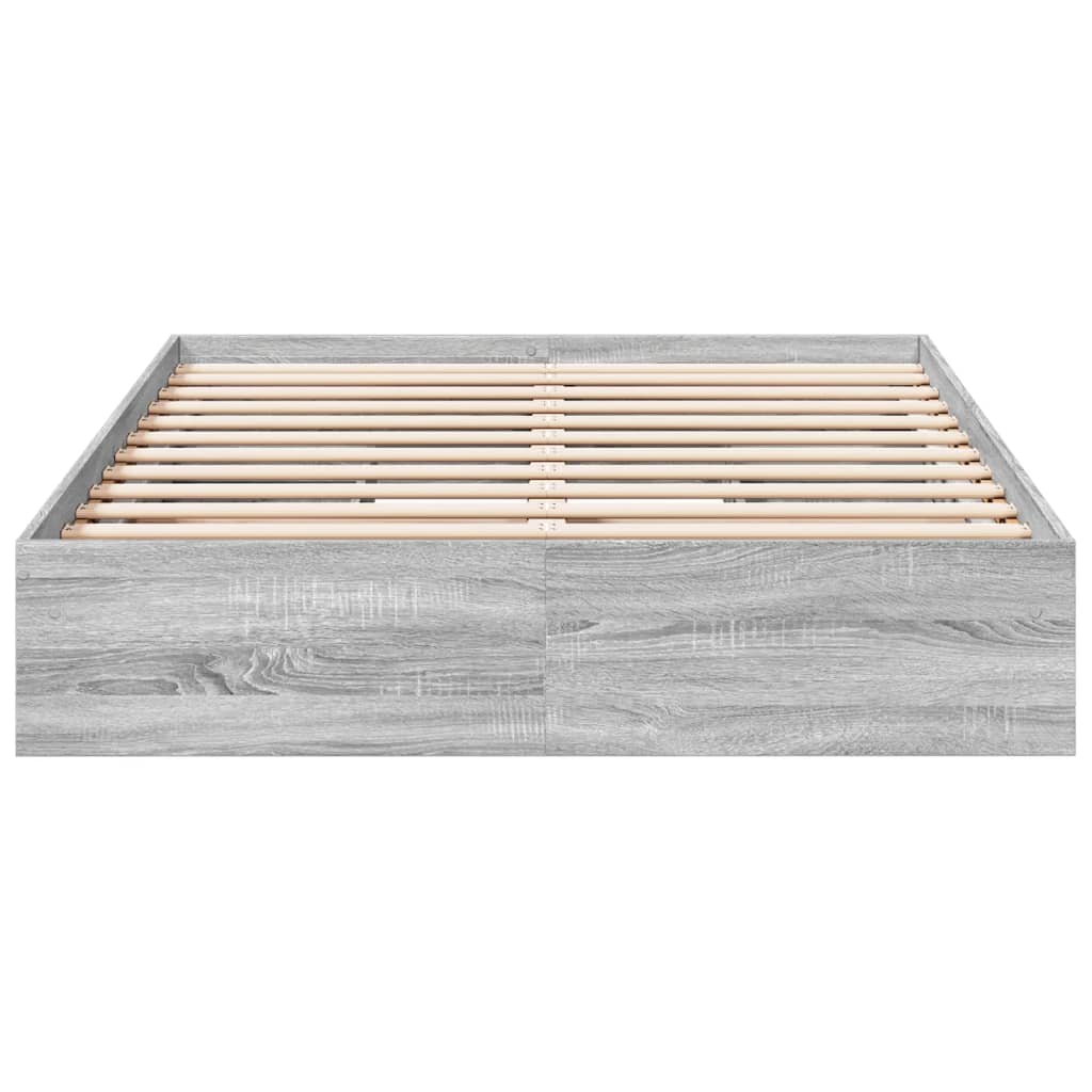 Cadre de lit avec tiroirs sans matelas sonoma gris 140x200 cm - XIOS