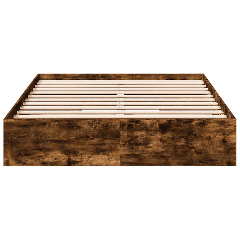 Cadre de lit avec tiroirs sans matelas chêne fumé 120x200 cm - XIOS