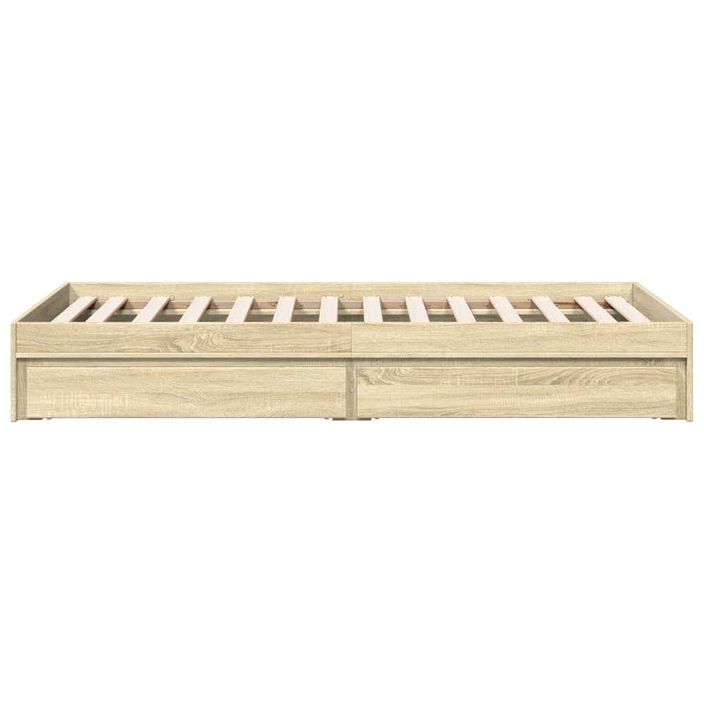 Cadre de lit avec tiroirs sans matelas chêne sonoma 100x200 cm - XIOS