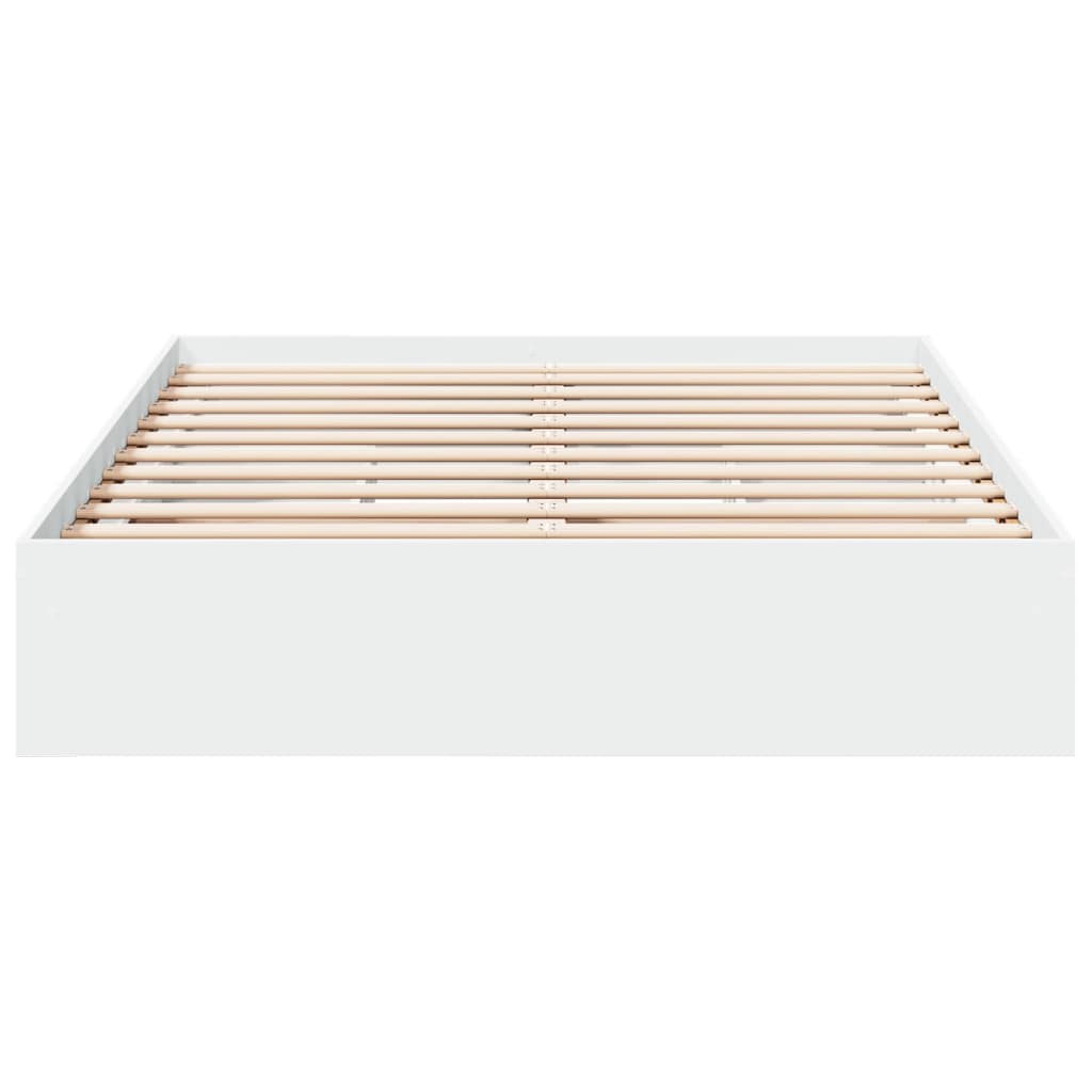 Cadre de lit avec tiroirs sans matelas blanc 140x190 cm - XIOS