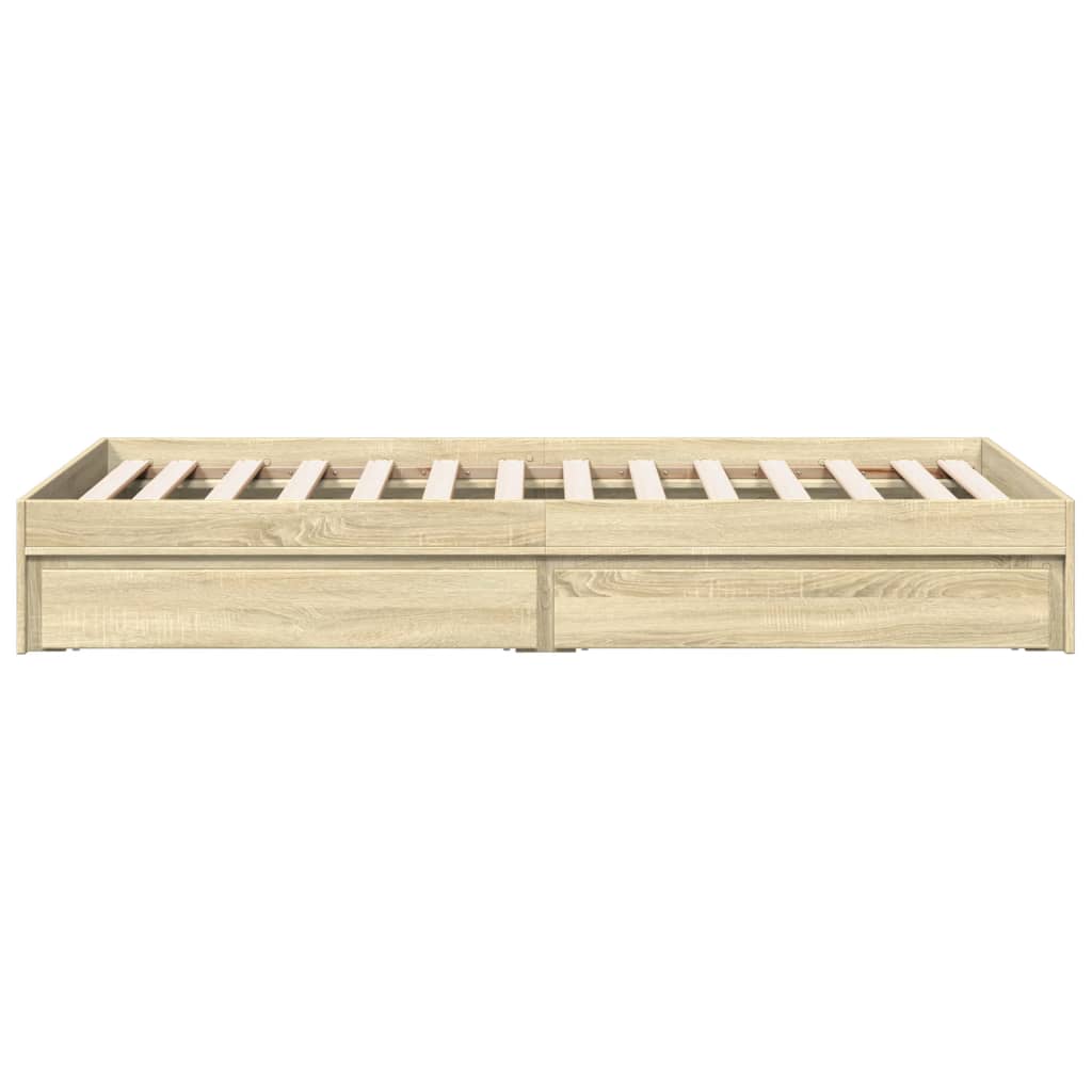 Cadre de lit avec tiroirs sans matelas chêne sonoma 90x190 cm - XIOS