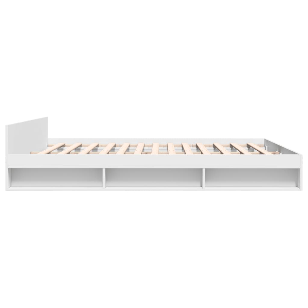 Cadre de lit avec tiroirs sans matelas blanc 180x200 cm - XIOS