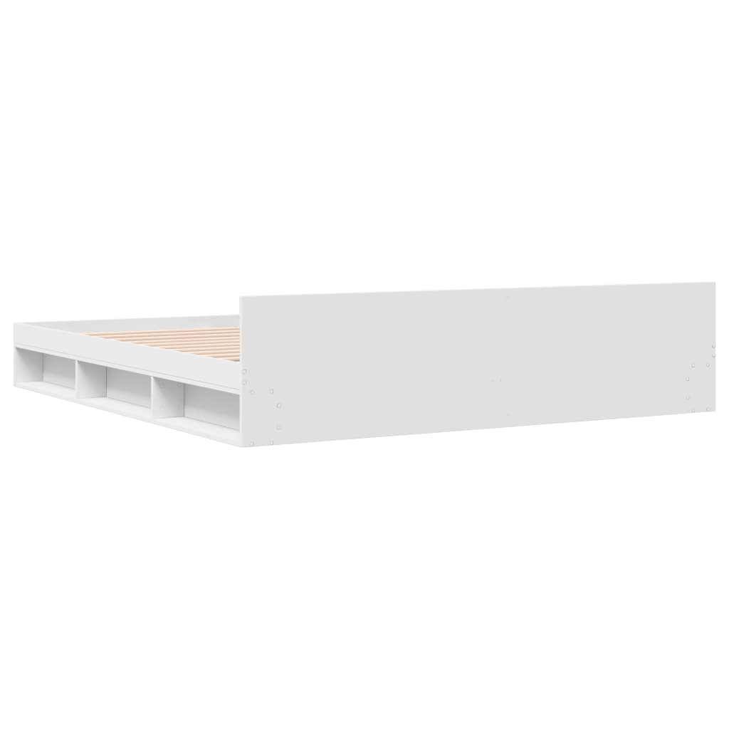 Cadre de lit avec tiroirs sans matelas blanc 180x200 cm - XIOS