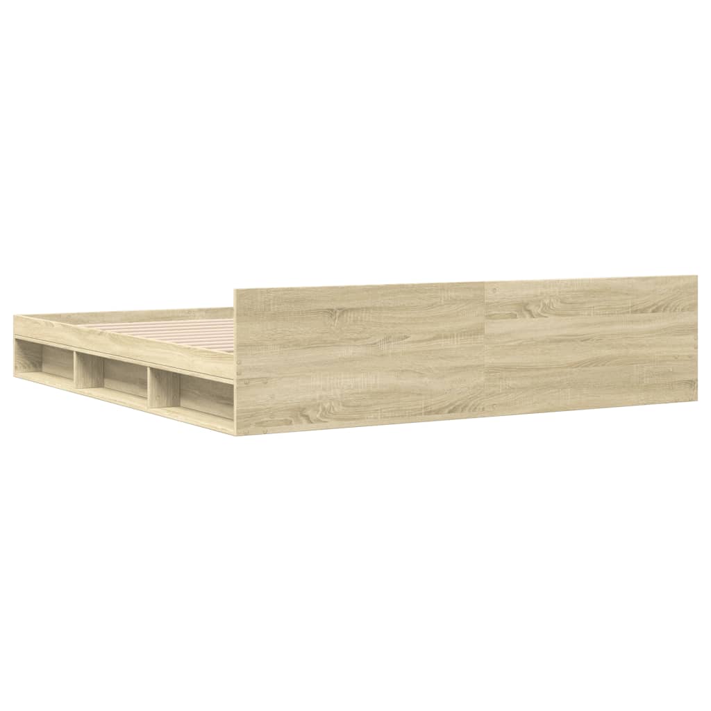 Cadre de lit avec tiroirs sans matelas chêne sonoma 180x200 cm - XIOS