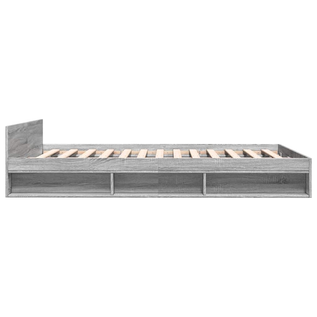 Cadre de lit avec tiroirs sans matelas sonoma gris 150x200 cm - XIOS