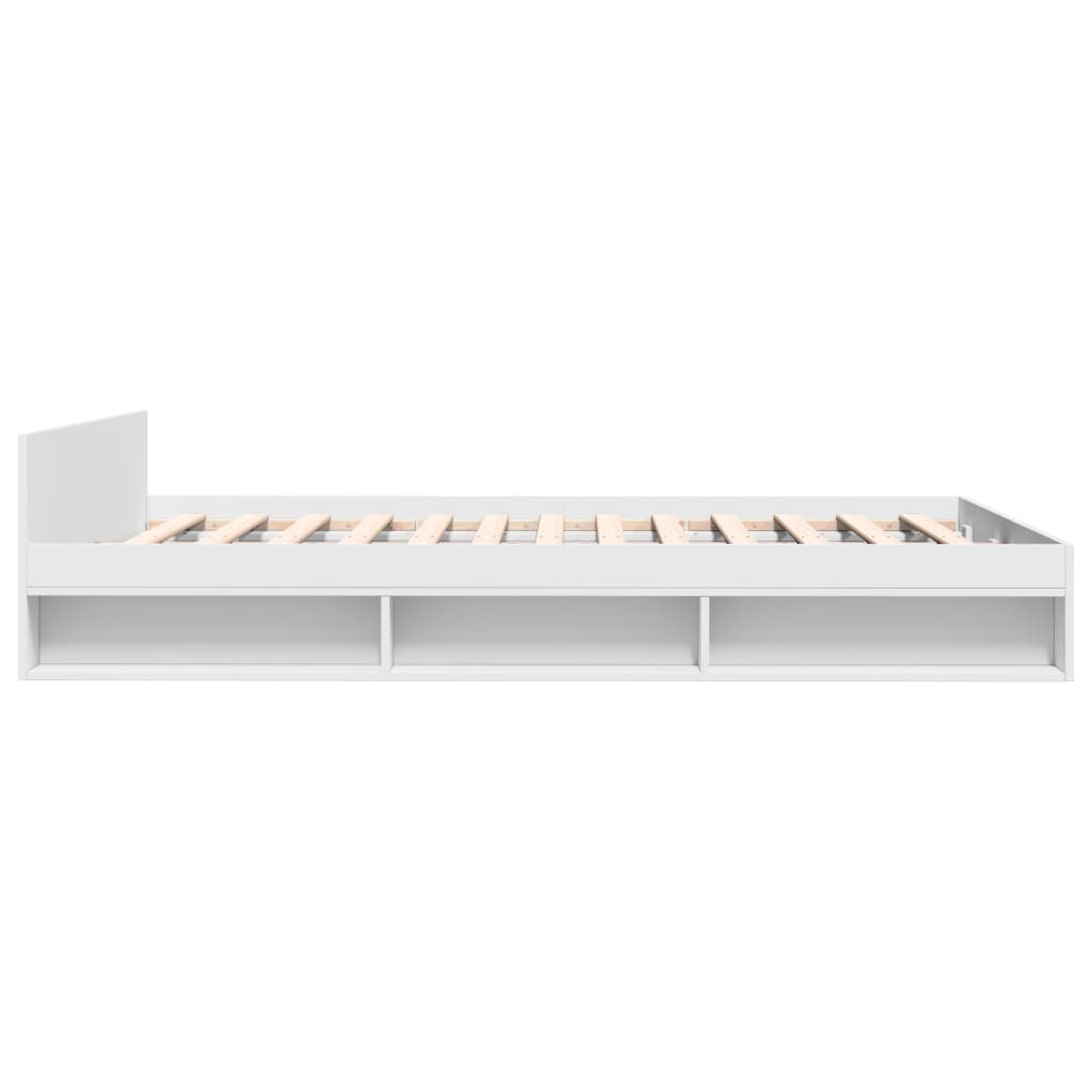 Cadre de lit avec tiroirs sans matelas blanc 140x200 cm - XIOS