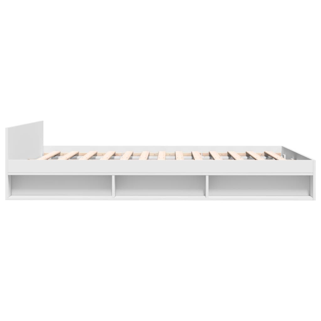 Cadre de lit avec tiroirs sans matelas blanc 120x200 cm - XIOS
