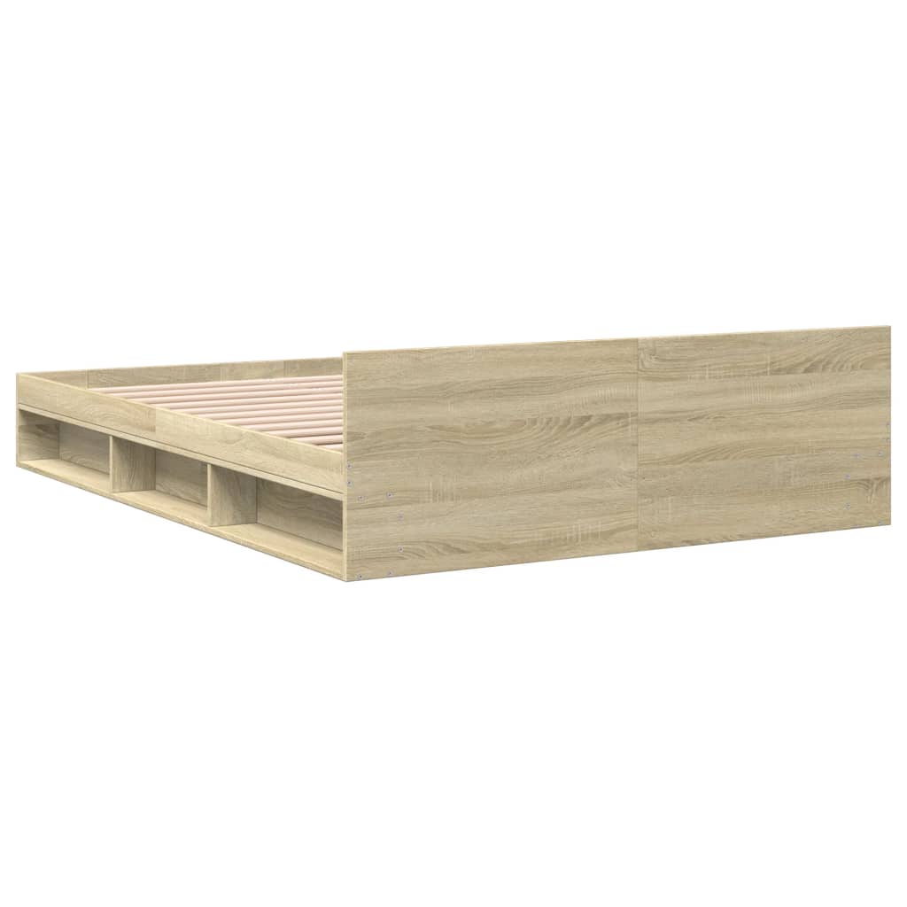 Cadre de lit avec tiroirs sans matelas chêne sonoma 140x190 cm - XIOS