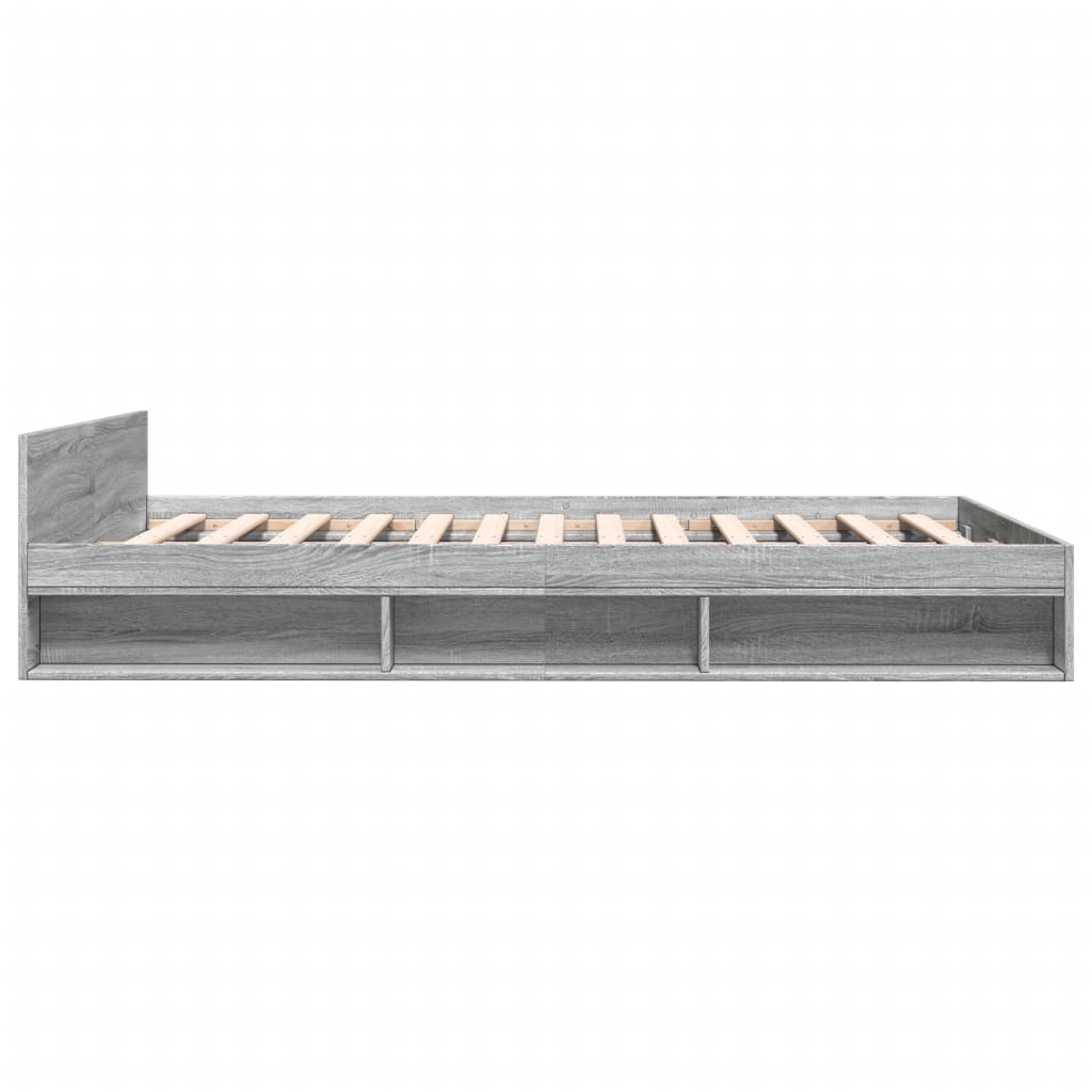 Cadre de lit avec tiroirs sans matelas sonoma gris 140x190 cm - XIOS