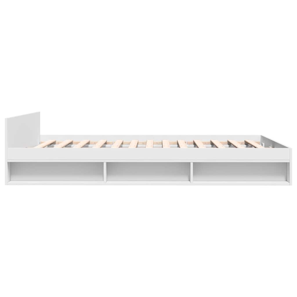 Cadre de lit avec tiroirs sans matelas blanc 120x190 cm - XIOS