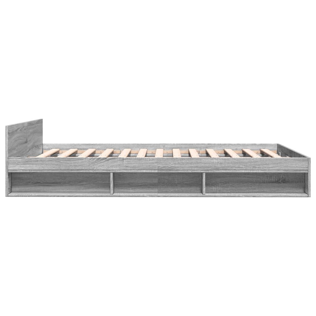 Cadre de lit avec tiroirs sans matelas sonoma gris 120x190 cm - XIOS