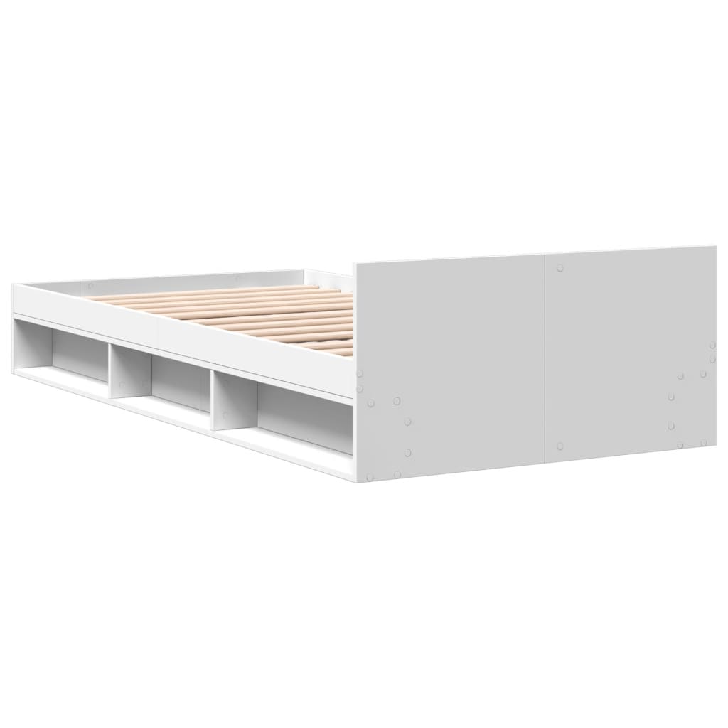 Cadre de lit avec tiroir sans matelas blanc 90x190 cm - XIOS