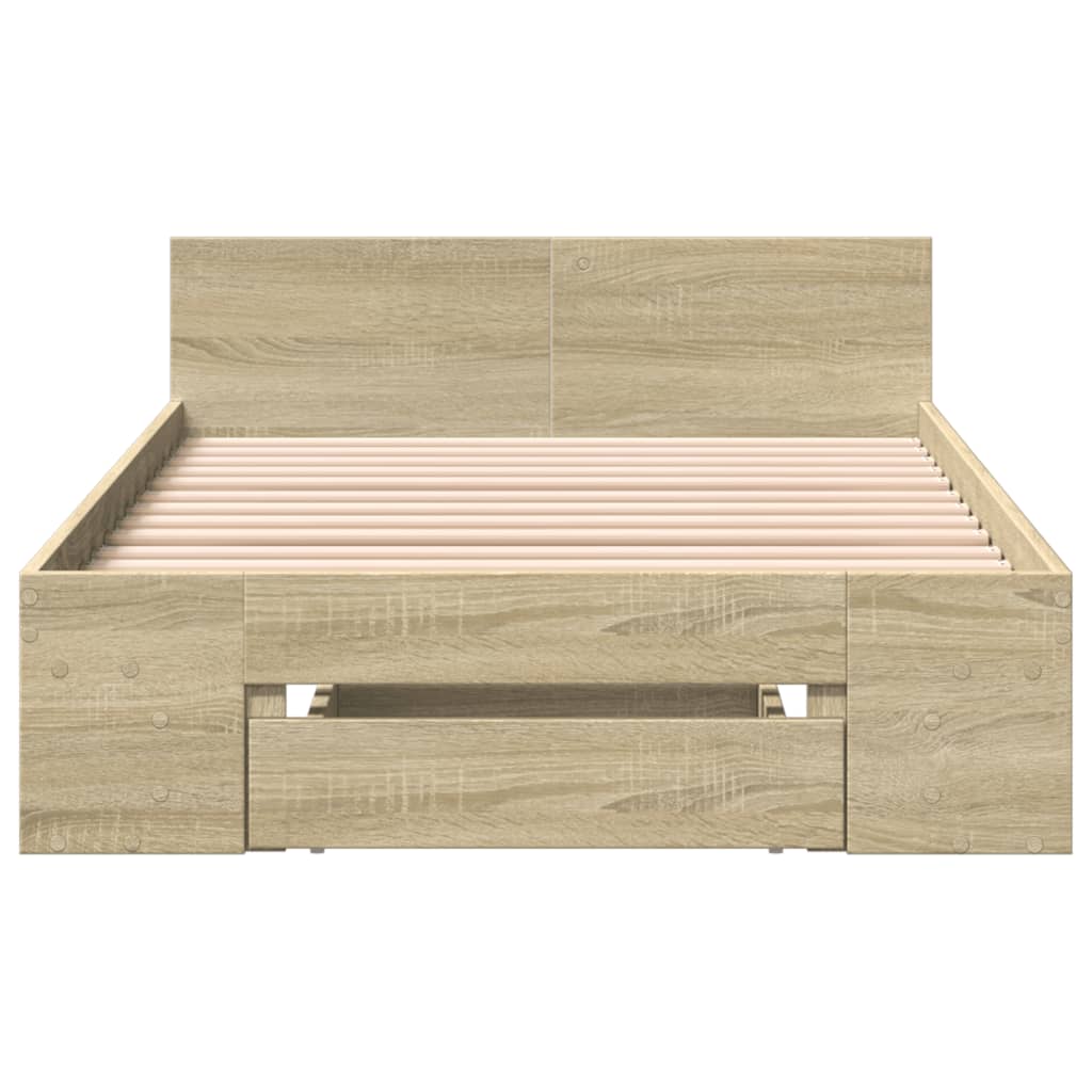 Cadre de lit avec tiroir sans matelas chêne sonoma 90x200 cm - XIOS