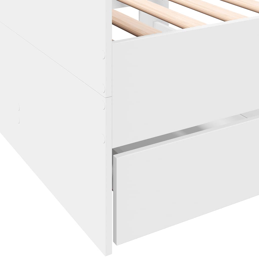Lit de jour avec tiroirs sans matelas blanc 100x200 cm - XIOS