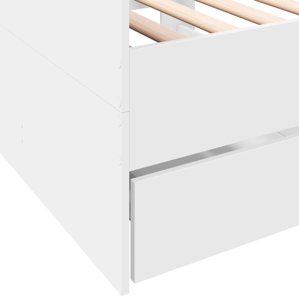 Lit de jour avec tiroirs sans matelas blanc 90x200 cm - XIOS