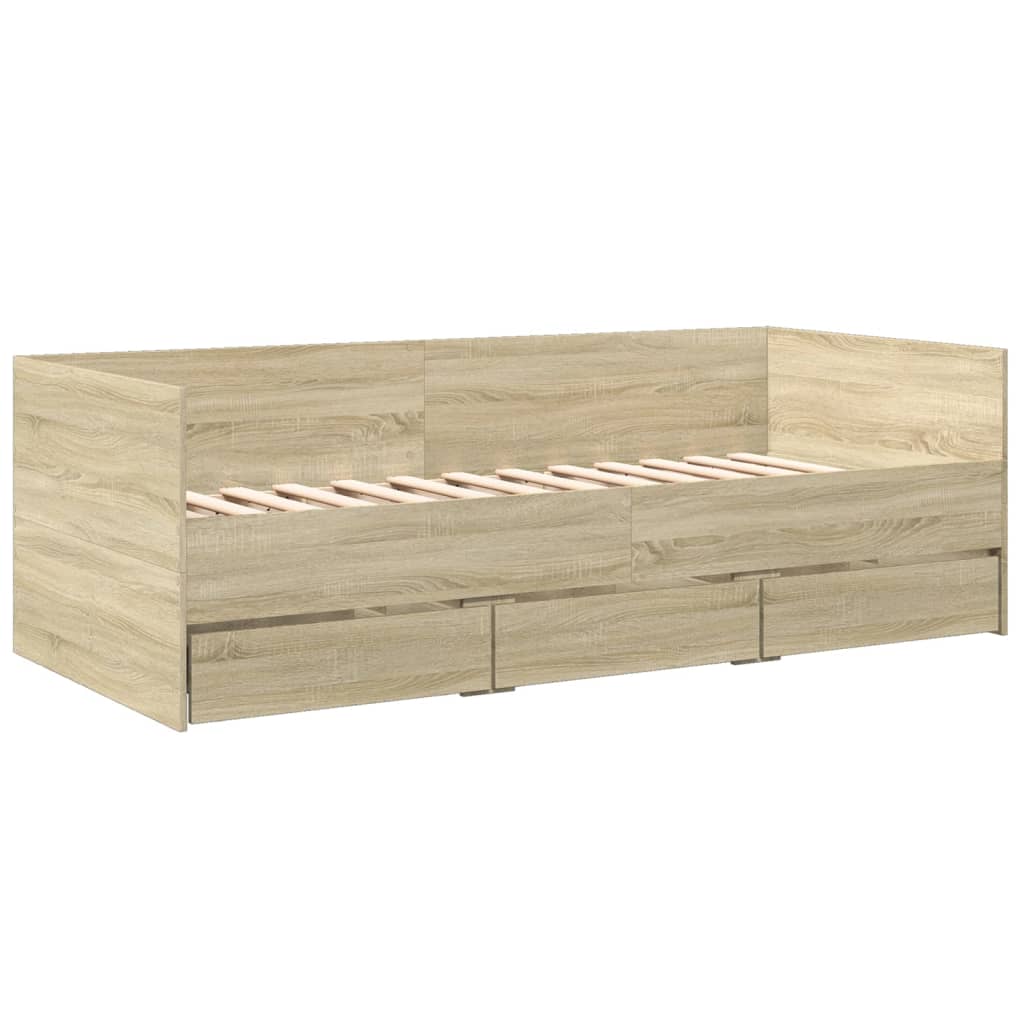 Lit de jour avec tiroirs sans matelas chêne sonoma 90x200 cm - XIOS