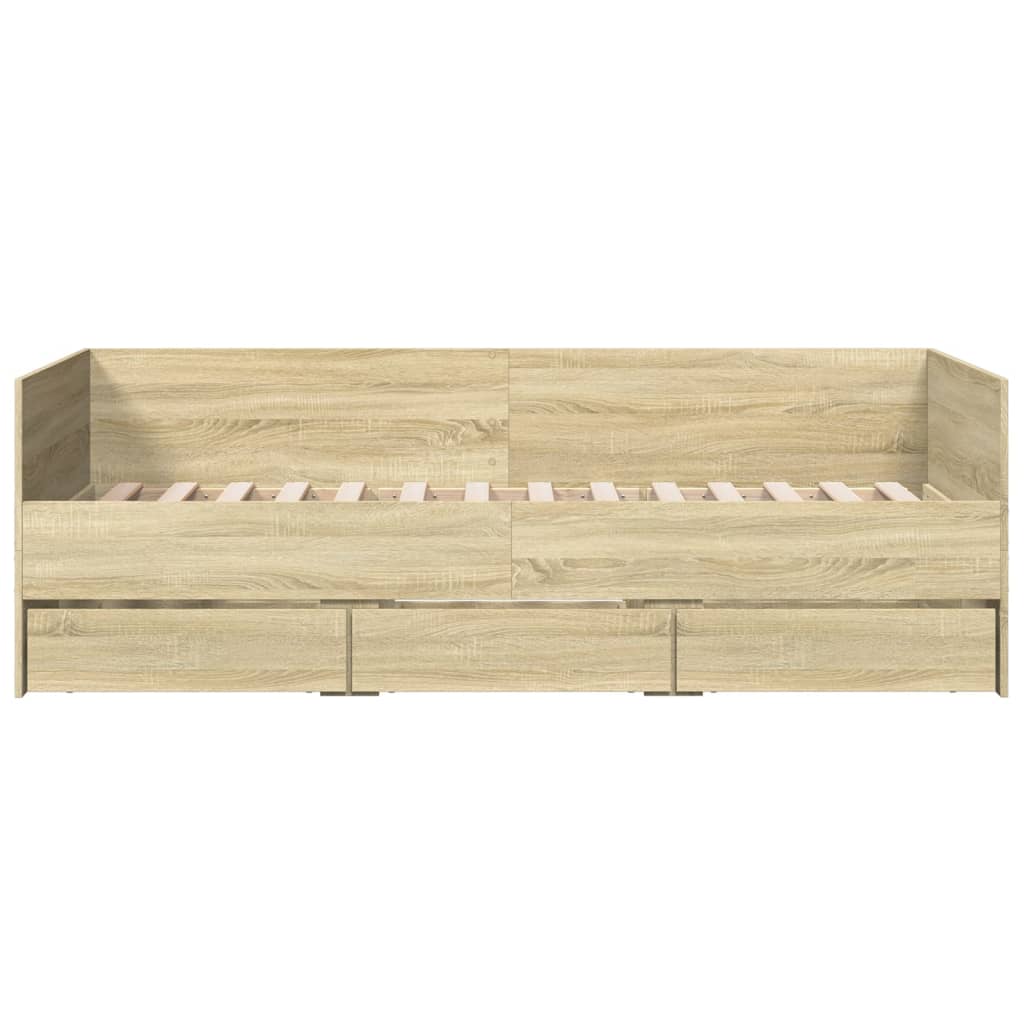Lit de jour avec tiroirs sans matelas chêne sonoma 90x200 cm - XIOS