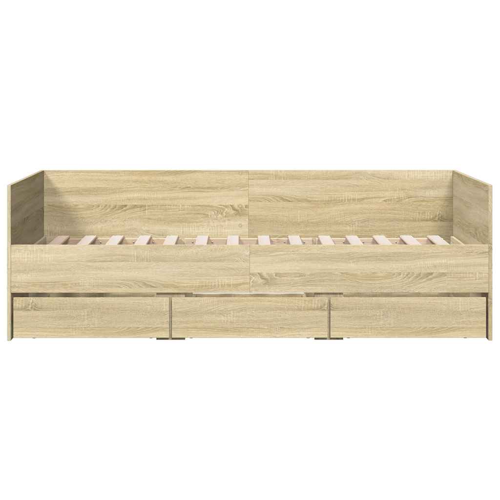 Lit de jour avec tiroirs sans matelas chêne sonoma 90x200 cm - XIOS