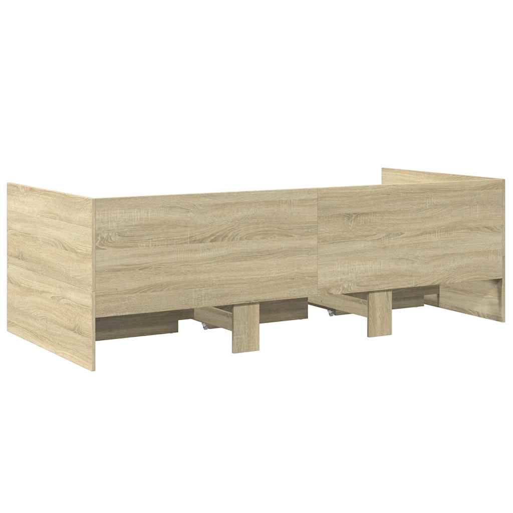 Lit de jour avec tiroirs sans matelas chêne sonoma 90x190 cm - XIOS