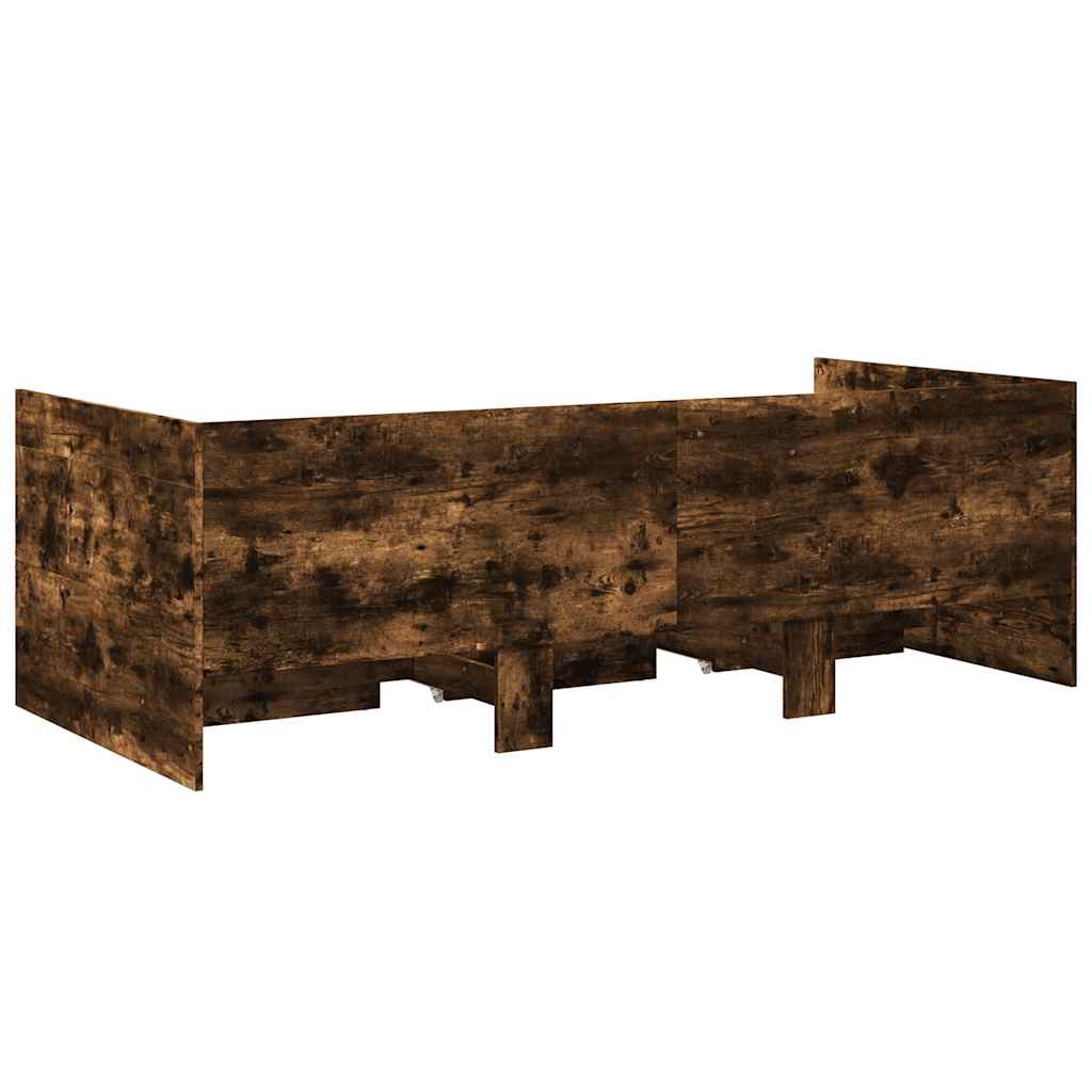 Lit de jour avec tiroirs sans matelas chêne fumé 75x190 cm - XIOS