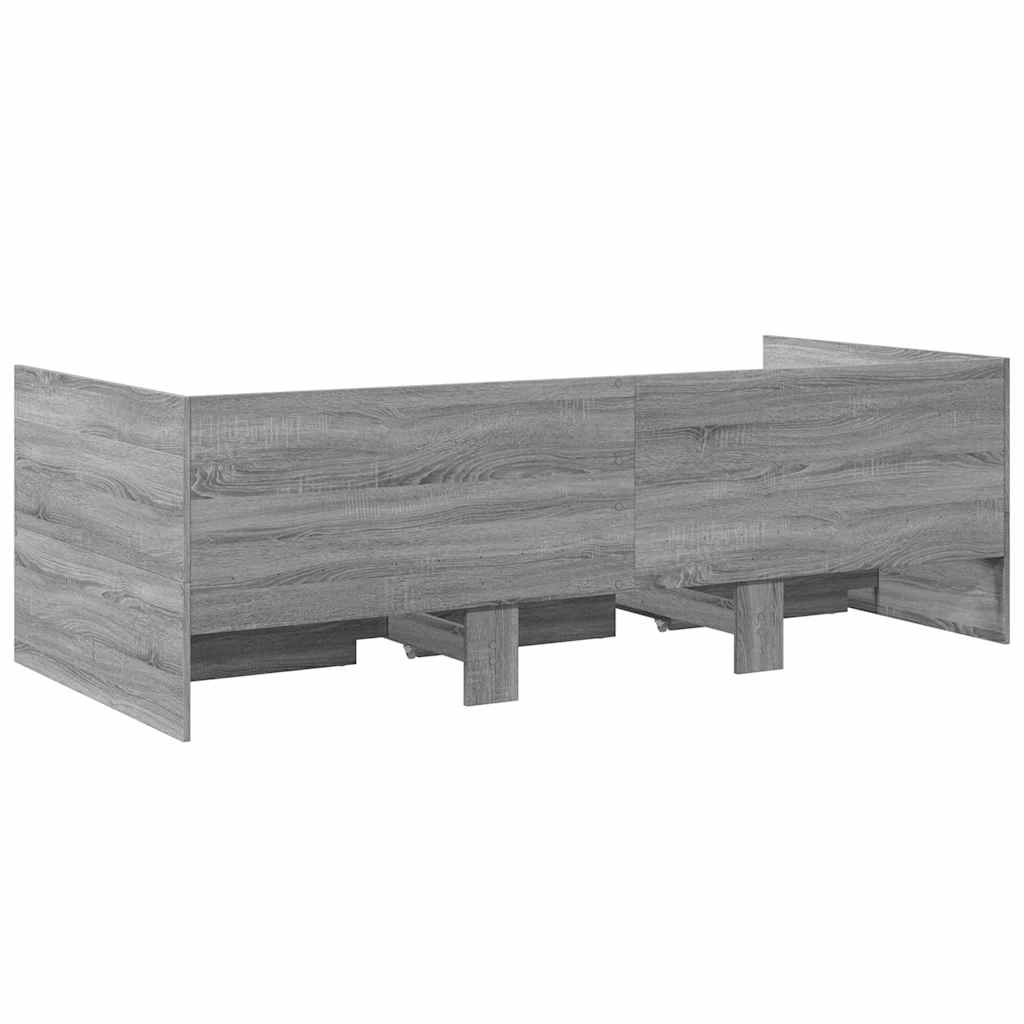 Lit de jour avec tiroirs sans matelas sonoma gris 75x190 cm - XIOS