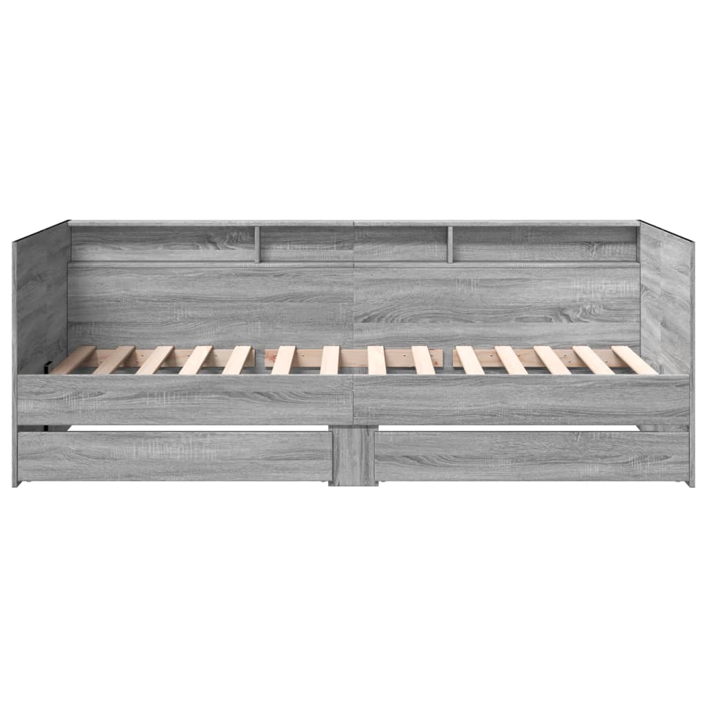 Lit de jour avec tiroirs sans matelas sonoma gris 100x200 cm - XIOS