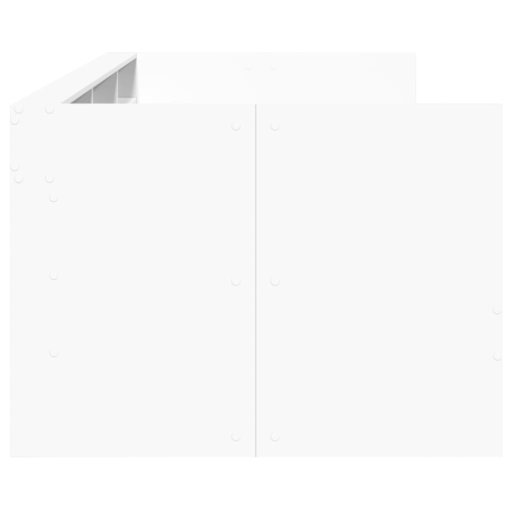 Lit de jour avec tiroirs sans matelas blanc 90x200 cm