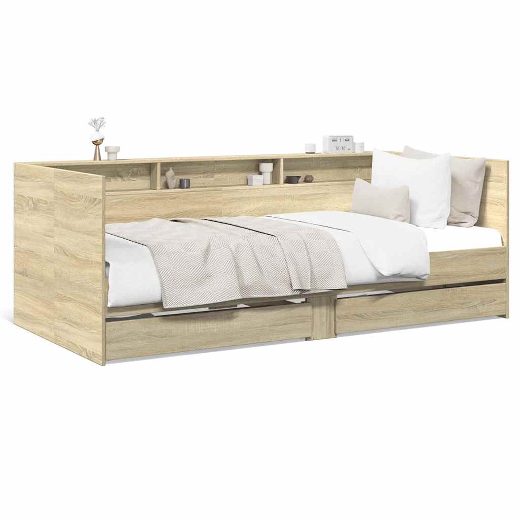 Lit de jour avec tiroirs sans matelas chêne sonoma 90x200 cm - XIOS