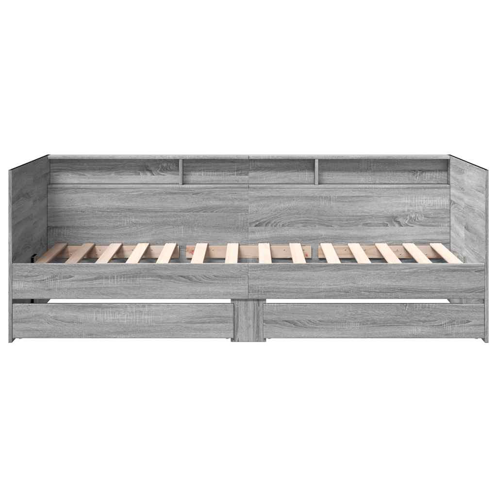 Lit de jour avec tiroirs sans matelas sonoma gris 90x200 cm - XIOS