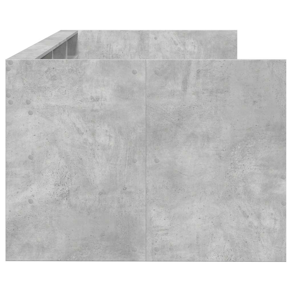 Lit de jour avec tiroirs sans matelas gris béton 90x190 cm - XIOS