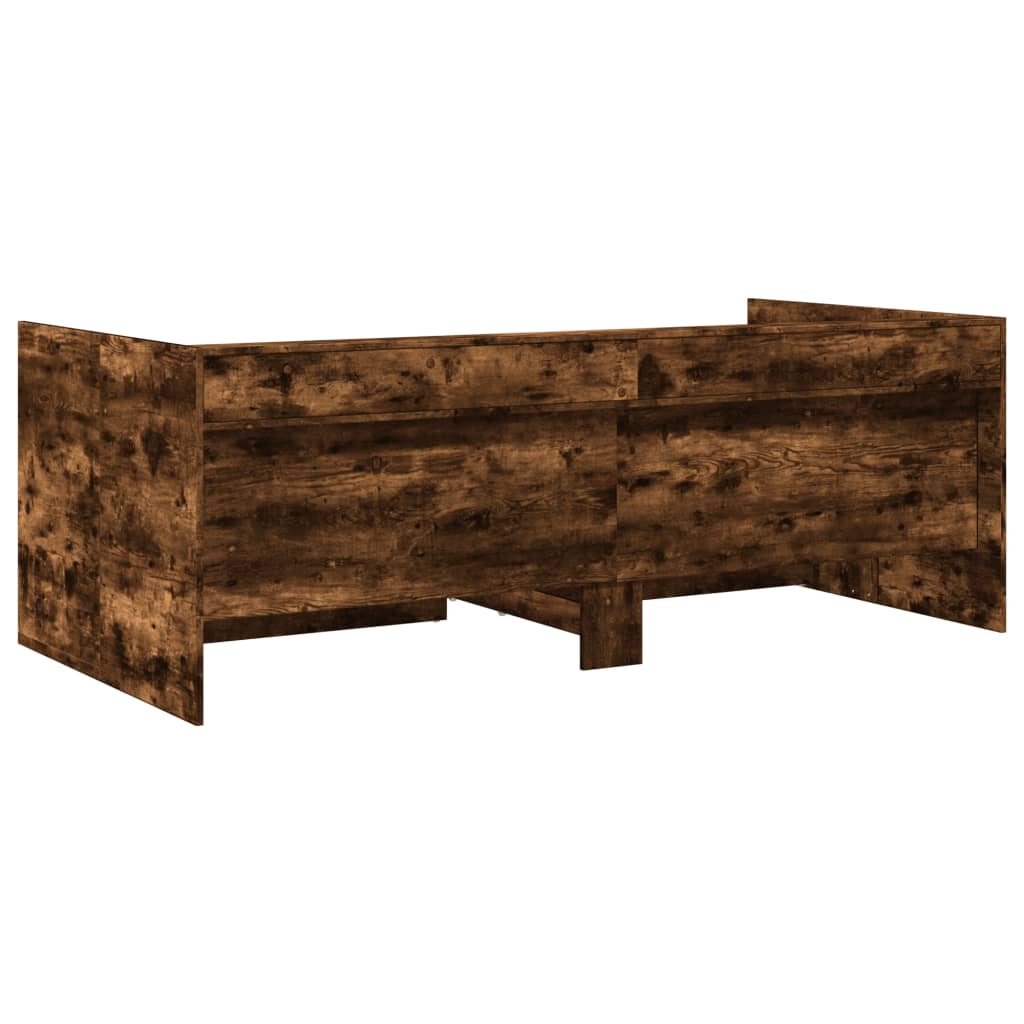 Lit de jour avec tiroirs sans matelas chêne fumé 90x190 cm - XIOS
