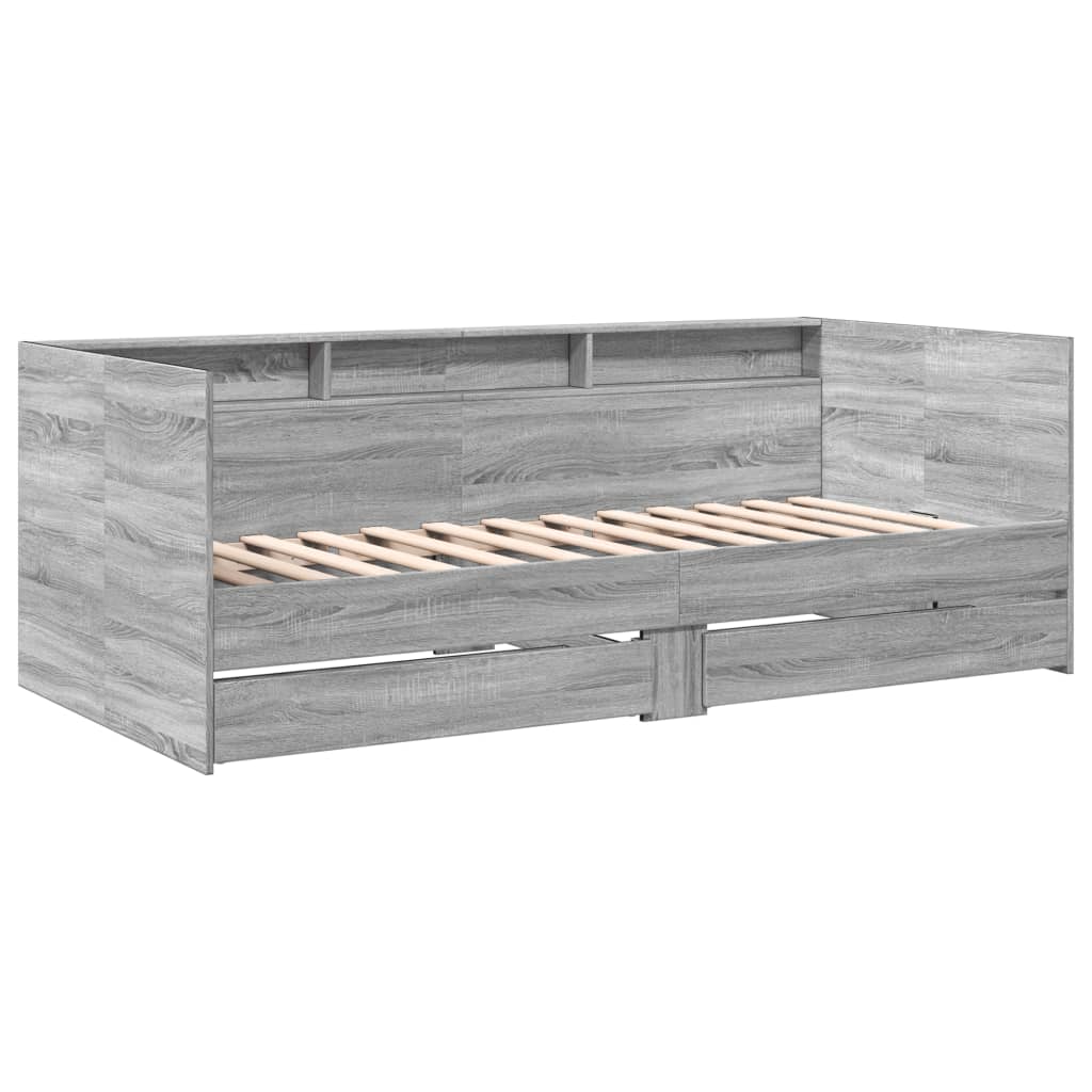 Lit de jour avec tiroirs sans matelas sonoma gris 90x190 cm - XIOS