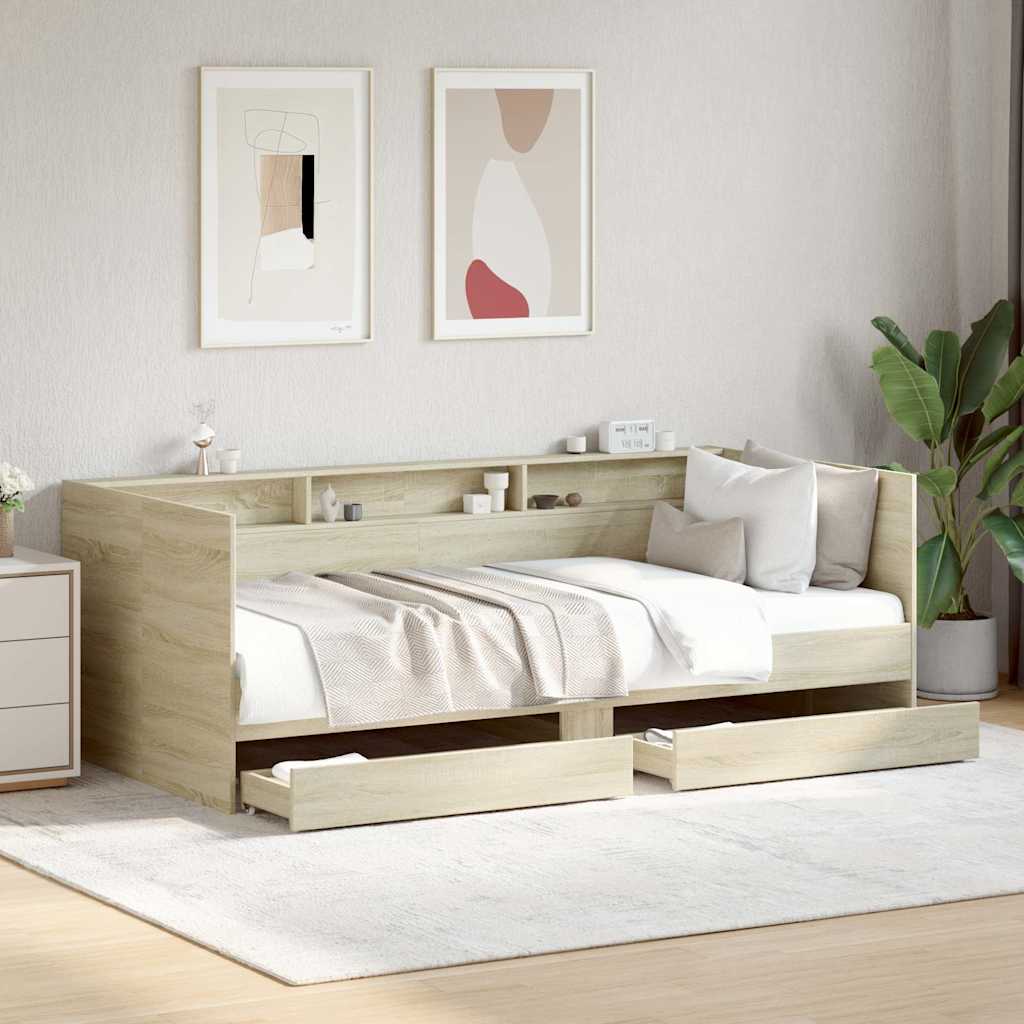 Lit de jour avec tiroirs sans matelas chêne sonoma 75x190 cm - XIOS